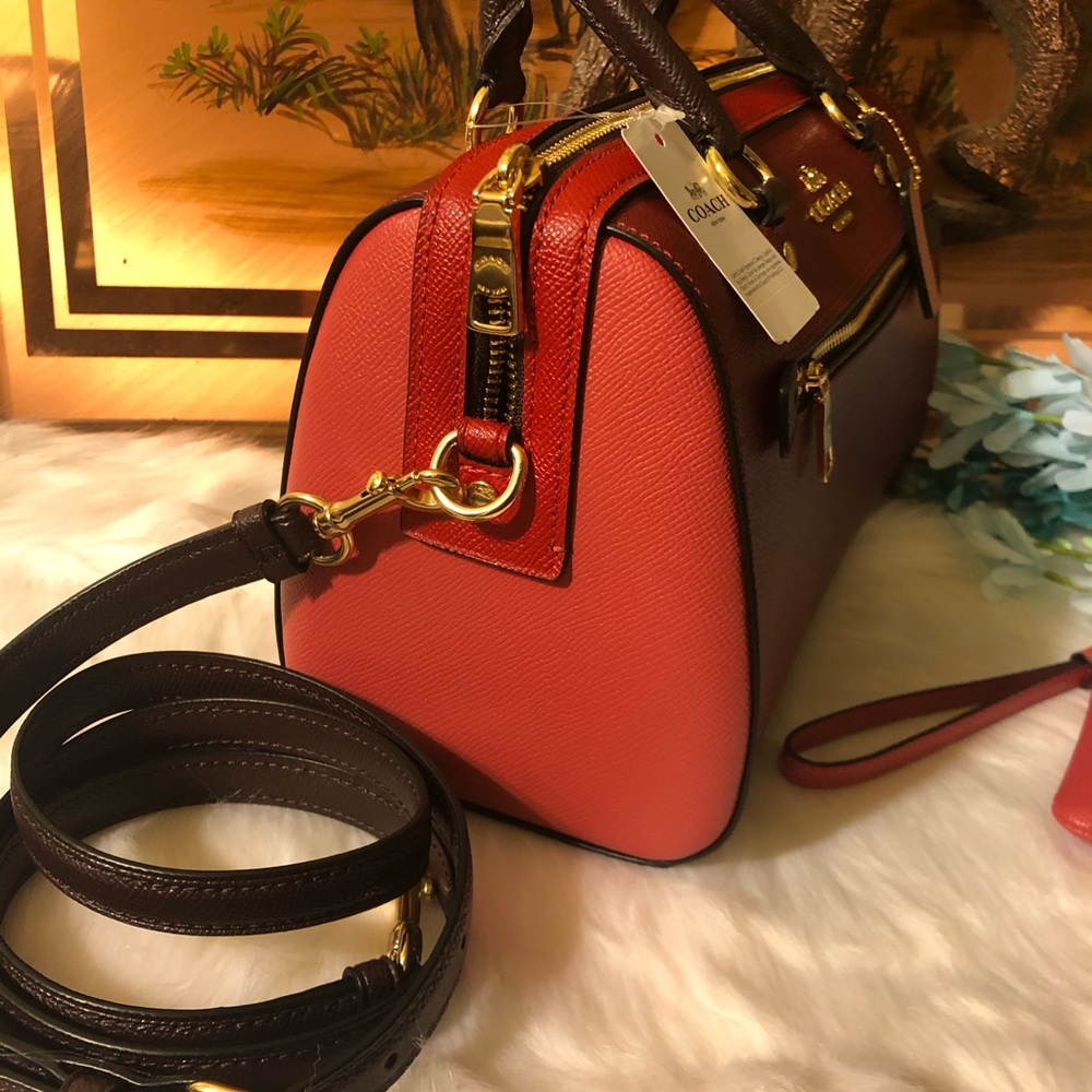 COACH Color Block Rowan Satchel and Wristlet Set - Picture 3 of 6
